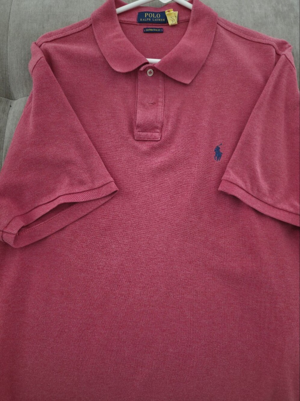 Polo by Ralph Lauren Men's Rose Pink Short-Sleeve Polo with Navy Pony